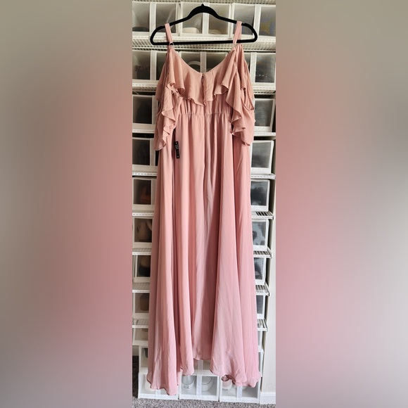Size 24 Torrid Blush Pink Chiffon Maxi Dress - Picture 8 of 8